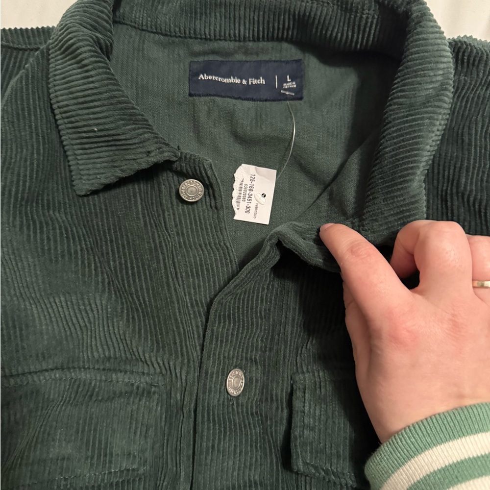 Abercrombie & Fitch Forest Green Corduroy Shirt